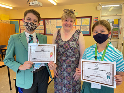 Two Pupils Receive a Bronze Award in the Junior Mathematical Challenge ...